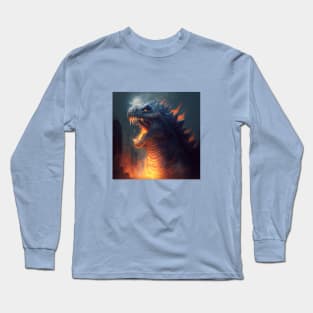 Bright Godzilla illustration Long Sleeve T-Shirt